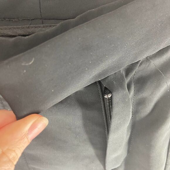 Rag and Bone Black Silky Cuffed Ankle Square Pocket Dress Trouser Pant womens 4 - Picture 2 of 6